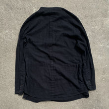 Load image into Gallery viewer, Nomad Goba Mandarin Collar Black Buttoned Shirt

