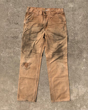 Load image into Gallery viewer, Beige Carhartt Ripped Carpenter Pants
