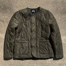 Load image into Gallery viewer, Green Stussy Military Liner Style Jacket

