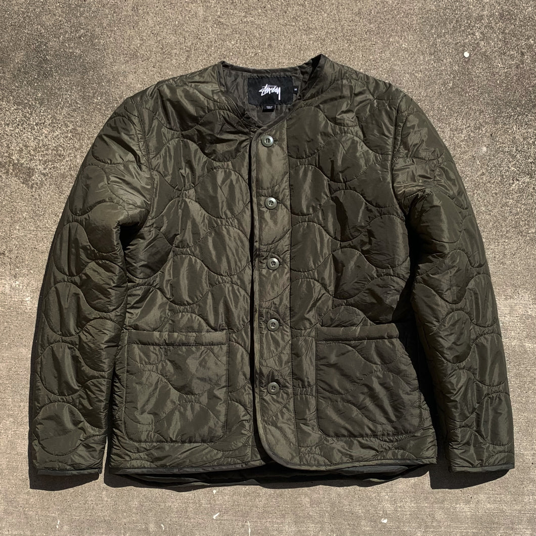 Green Stussy Military Liner Style Jacket