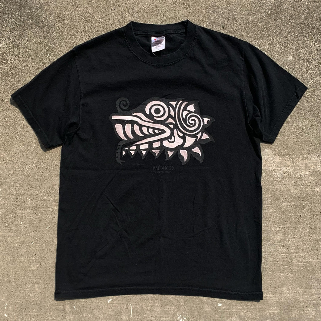 Mexico Quetzalcoatl Black Graphic T-Shirt