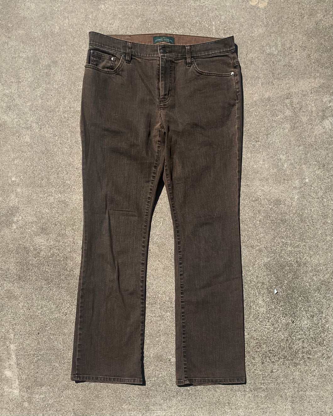 Brown Overdyed Jeans