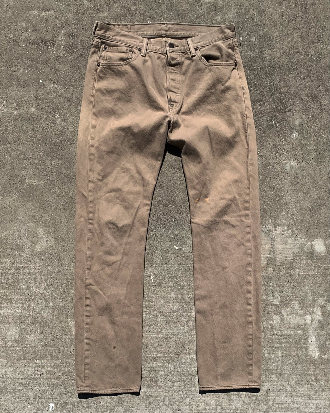Levi's Lightly Painted and Distressed Beige Jeans