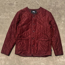 Load image into Gallery viewer, NWT Burgundy Stüssy Military Liner Style Jacket
