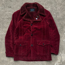 Load image into Gallery viewer, Vintage 70&#39;s Red Corduroy Jacket with Buttons
