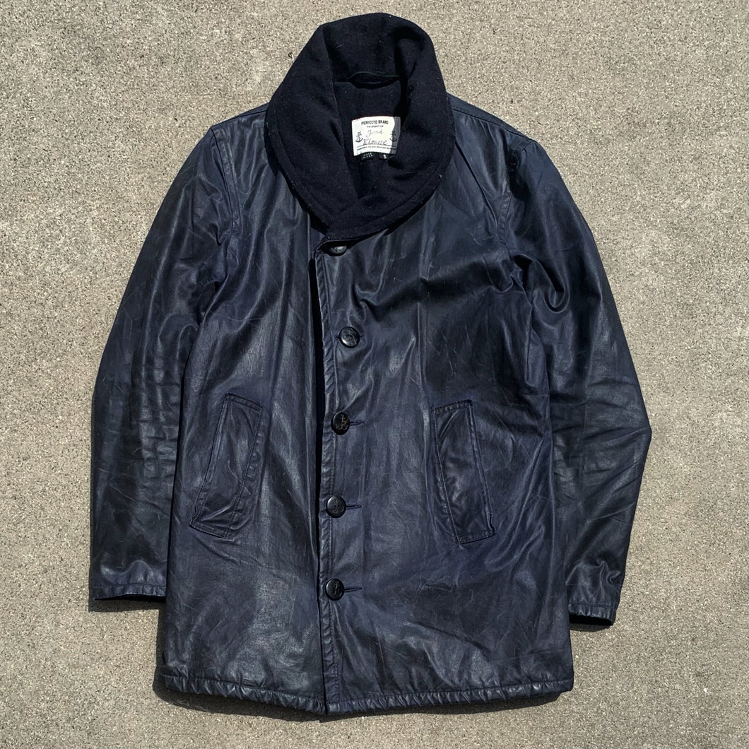 Perfecto Schott Naval Blue Leather Jacket