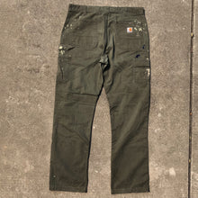 Load image into Gallery viewer, Green Carhartt Painted Carpenter Pants
