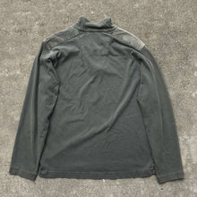 Load image into Gallery viewer, Khaki Green Denim Zip Up Sweatshirt
