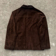 Load image into Gallery viewer, Dark Brown Suede Buttoned Jacket

