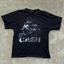 Load image into Gallery viewer, Johnny Cash Distressed Faded Graphic Black T-Shirt
