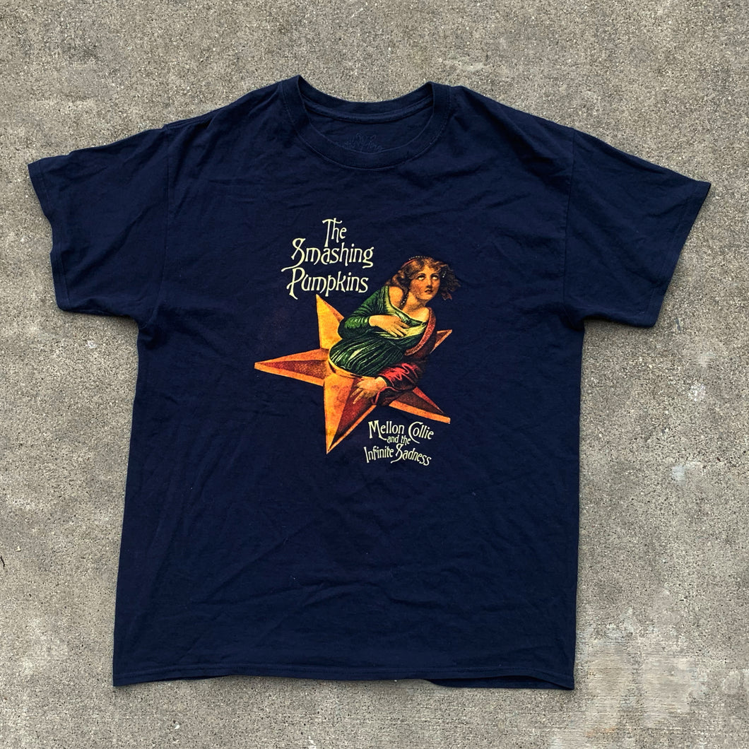 Navy Blue Smashing Pumpkins Graphic T-Shirt