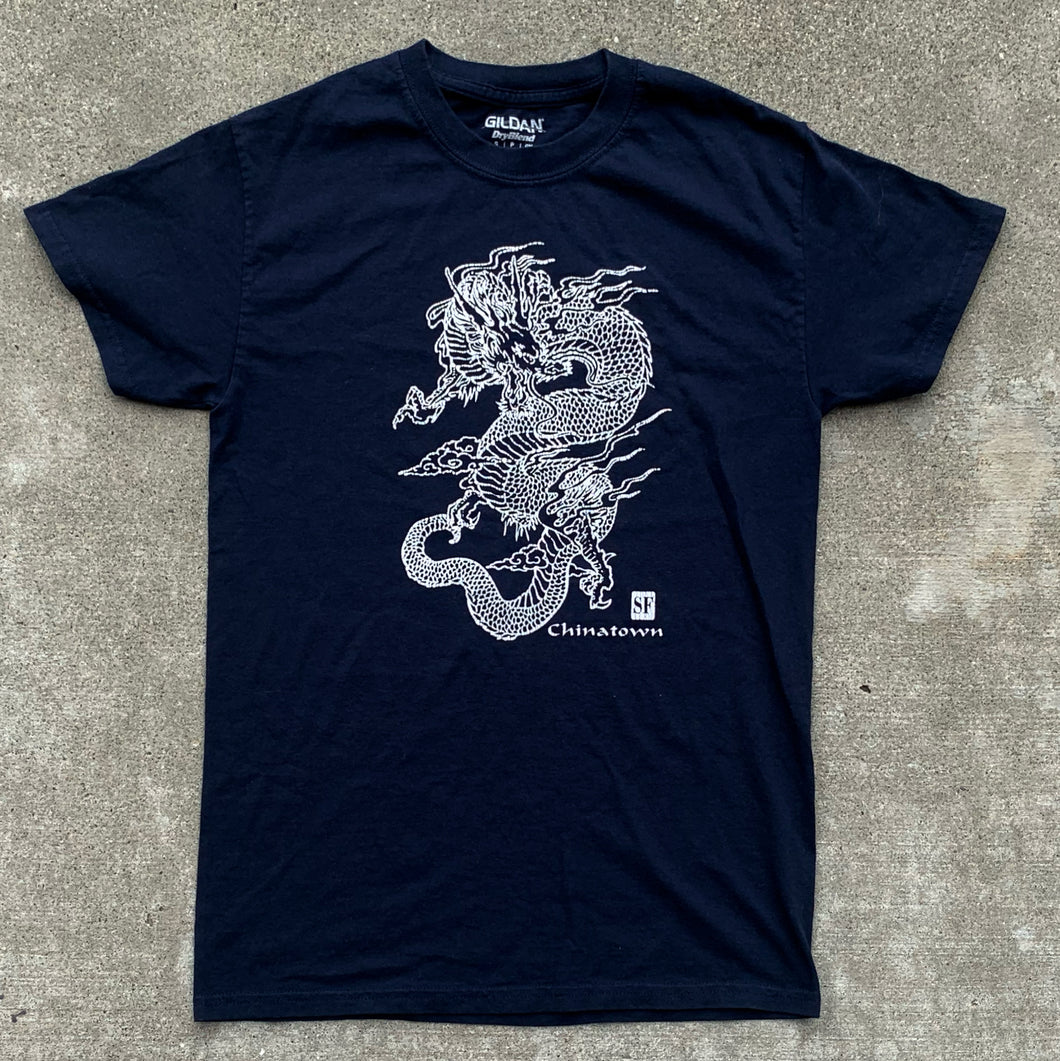 SF Chinatown Navy Blue Graphic T-Shirt